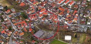 Lengfeld Ortsmitte Bild Quelle Nürnberg Luftbild Hajo Dietz März 2018